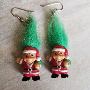 Vintage Russ Trolls Christmas Earrings